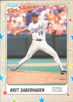 1988 Fleer Sticker Baseball Cards        032      Bret Saberhagen